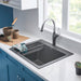 Cinder - BLANCO Liven SILGRANIT 25" Single Bowl Dual Mount Laundry Sink
