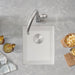 White - BLANCO Precis SILGRANIT 13" Undermount Bar Sink