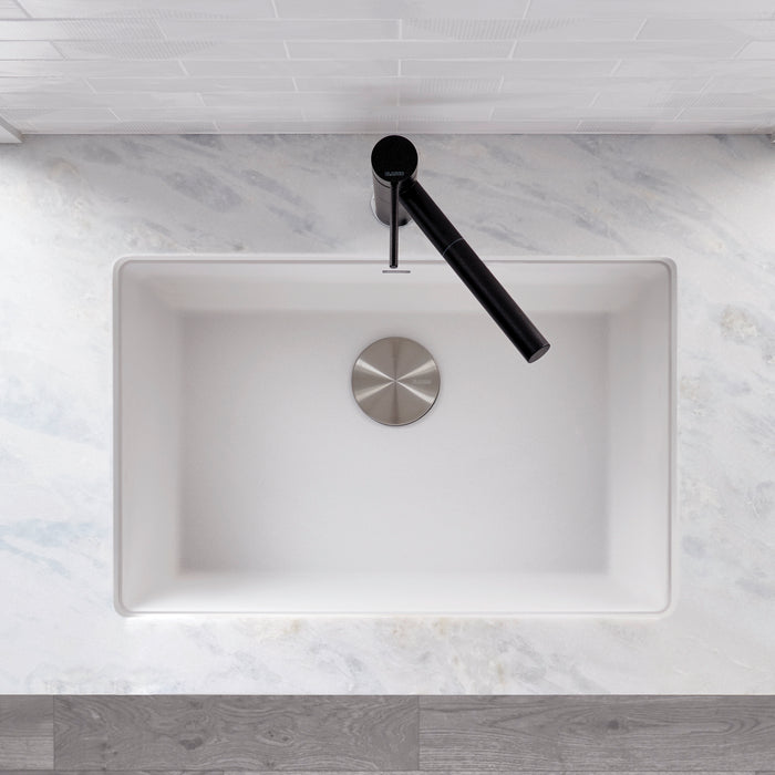 White - BLANCO Precis SILGRANIT 27" Single Bowl Undermount Kitchen Sink