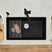 Coal Black - BLANCO Precis SILGRANIT 32" Super Single Undermount Kitchen Sink