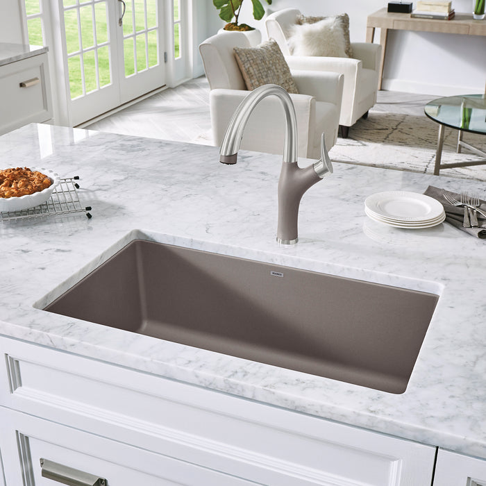 Truffle - BLANCO Precis SILGRANIT 32" Super Single Undermount Kitchen Sink