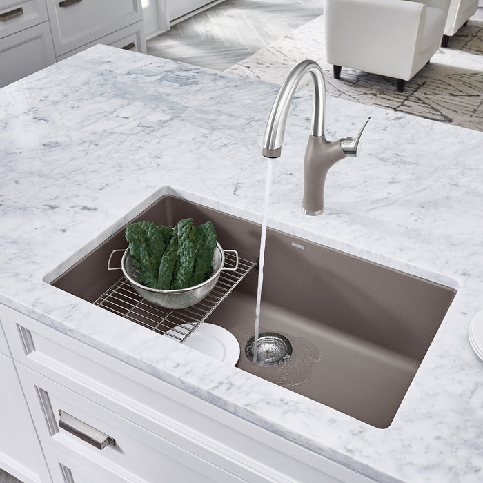Truffle - BLANCO Precis SILGRANIT 32" Super Single Undermount Kitchen Sink