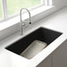 Anthracite - BLANCO Precis SILGRANIT 33" 60/40 Reversible Double Bowl Undermount Kitchen Sink with Low Divide