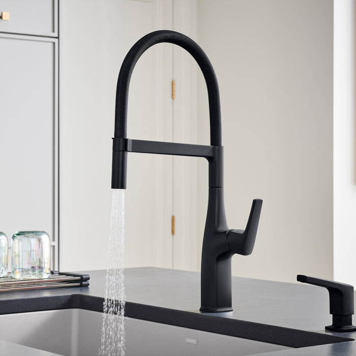 Matte Black - BLANCO Rivana Semi-Pro Pull-Down Dual-Spray Kitchen Faucet