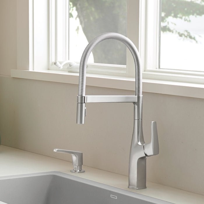 Pvd Steel - BLANCO Rivana Semi-Pro Pull-Down Dual-Spray Kitchen Faucet