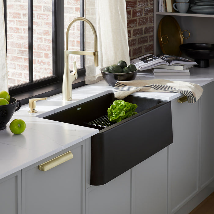 Satin Gold - BLANCO Rivana Semi-Pro Pull-Down Dual-Spray Kitchen Faucet