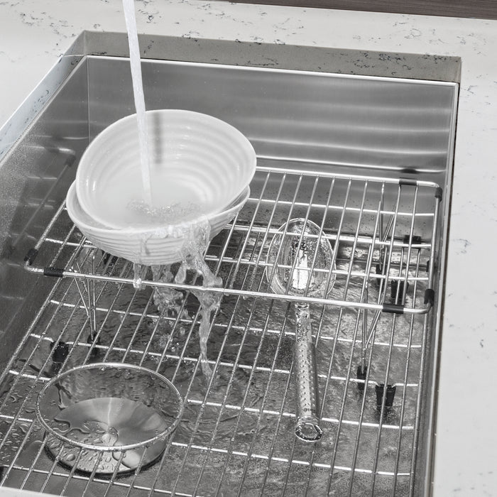 BLANCO Stainless Steel Elevated Sink Grid for Quatrus Ergon, Cerana 33" and Cuvee 32" Super Single Sinks