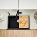Coal Black - BLANCO Vintera SILGRANIT 30" Single Bowl Apron-Front Farmhouse Sink