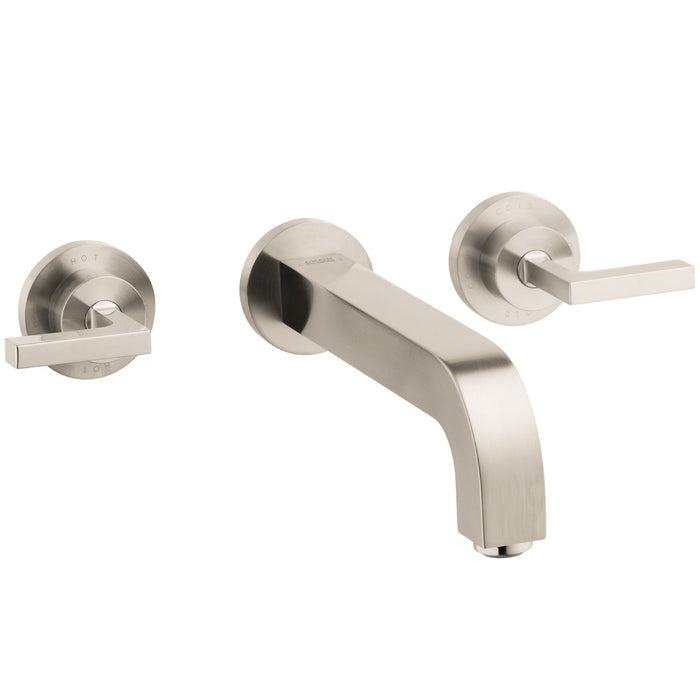 AXOR Citterio Wall-Mounted Widespread Faucet Trim with Lever Handles, 1.2 GPM