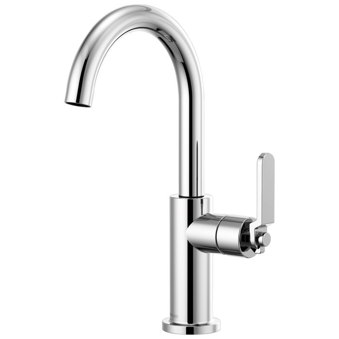 Brizo Litze 61044LF Bar Faucet with Arc Spout and Industrial Handle Kit, chrome