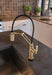 Brizo Litze 61044LF Bar Faucet with Arc Spout and Industrial Handle Kit, luxe gold - view 2
