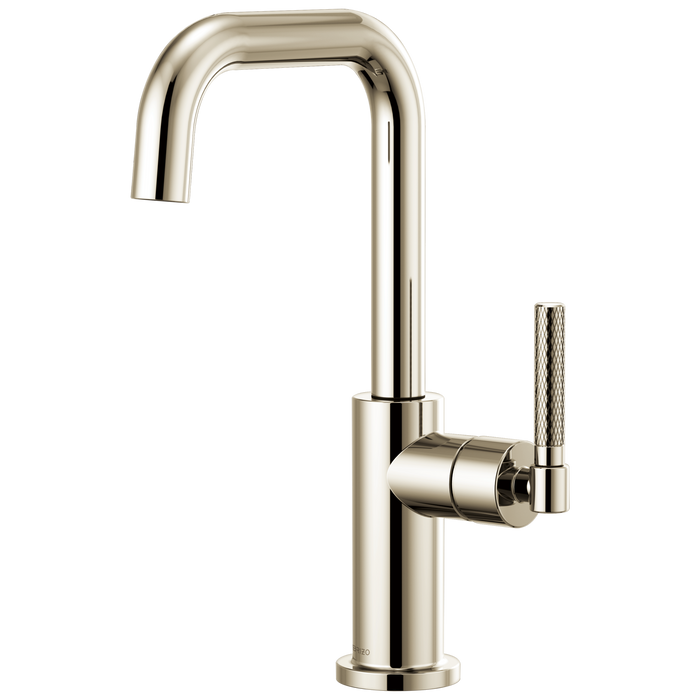 Brizo Litze 61053LF Bar Faucet with Square Spout and Knurled Handle Kit, polished nickel