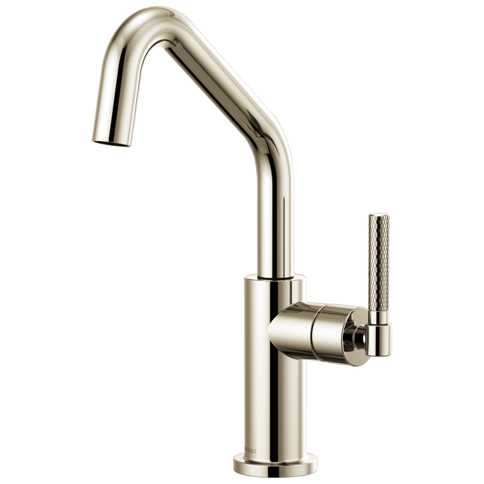 Brizo Litze 61063LF Bar Faucet with Angled Spout and Knurled Handle Kit, polished nickel