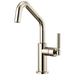 Brizo Litze 61063LF Bar Faucet with Angled Spout and Knurled Handle Kit, polished nickel
