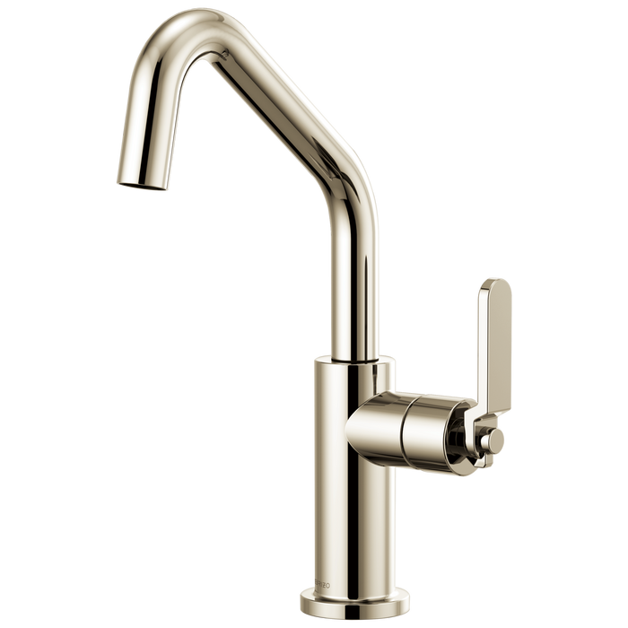 Brizo Litze 61064LF Bar Faucet with Angled Spout and Industrial Handle Kit, polished nickel