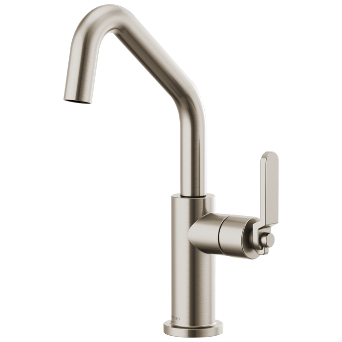 Brizo Litze 61064LF Bar Faucet with Angled Spout and Industrial Handle Kit, stainless