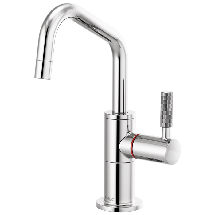 Brizo Litze 61363LF Beverage Faucet with Angled Spout and Knurled Handle, chrome