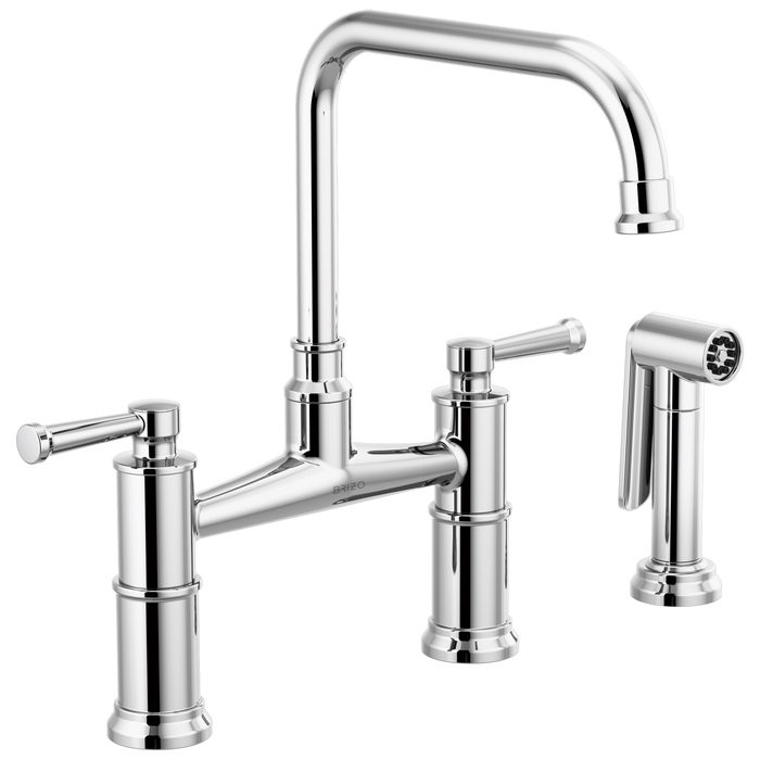 Brizo Artesso 62525LF Bridge Faucet with Side Sprayer, chrome