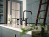 Brizo Artesso 62525LF Bridge Faucet with Side Sprayer, matte black - view 3