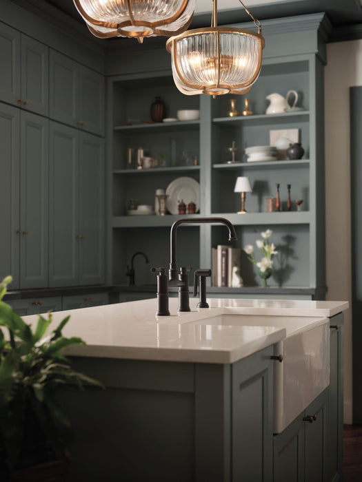 Brizo Artesso 62525LF Bridge Faucet with Side Sprayer, matte black - view 4