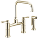 Brizo Artesso 62525LF Bridge Faucet with Side Sprayer, polished nickel