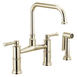 Brizo Artesso 62525LF Bridge Faucet with Side Sprayer, polished nickel - view 2