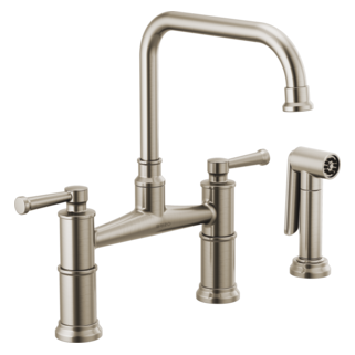 Brizo Artesso 62525LF Bridge Faucet with Side Sprayer, stainless - view 2