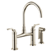 Brizo Litze 62544LF Bridge Faucet with Arc Spout and Industrial Handle, polished nickel - view 2