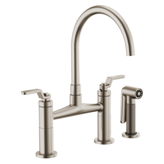 Brizo Litze 62544LF Bridge Faucet with Arc Spout and Industrial Handle, stainless - view 2
