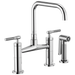 Brizo Litze 62553LF Bridge Faucet with Square Spout and Knurled Handle, chrome