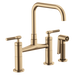 Brizo Litze 62553LF Bridge Faucet with Square Spout and Knurled Handle, luxe gold - view 2