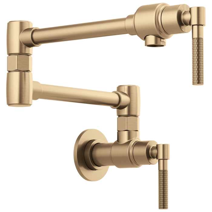 Brizo Litze 62843LF Wall Mount Pot Filler with Knurled Handle Kit
