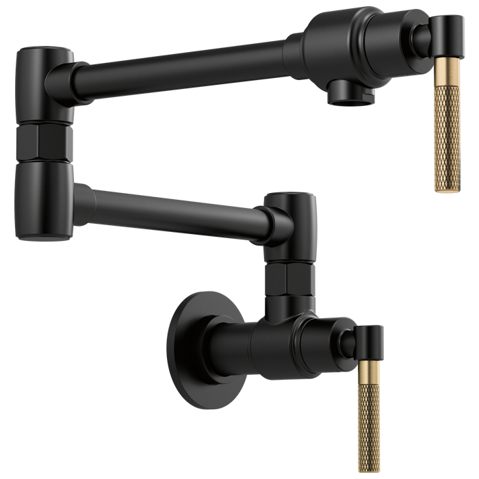 Brizo Litze 62843LF Wall Mount Pot Filler with Knurled Handle Kit
