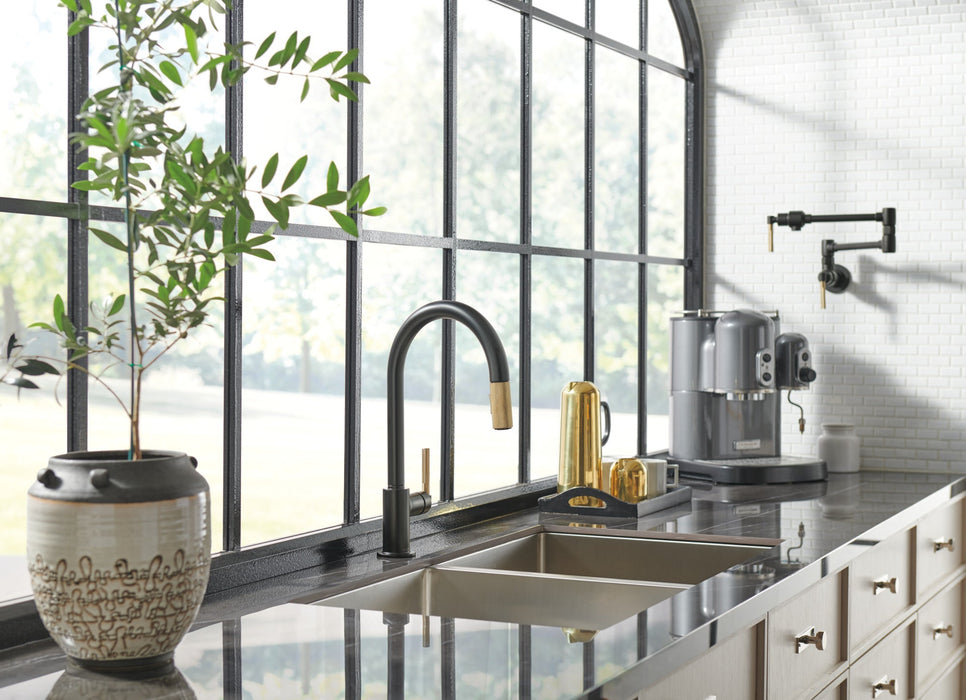 Brizo Litze 62843LF Wall Mount Pot Filler with Knurled Handle Kit