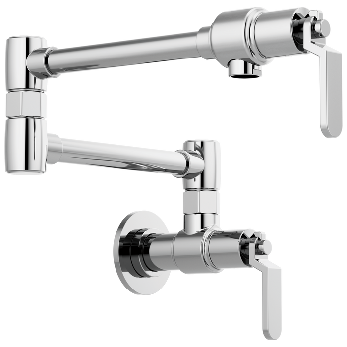 Brizo Litze 62844LF Wall Mount Pot Filler with Industrial Handle Kit, chrome