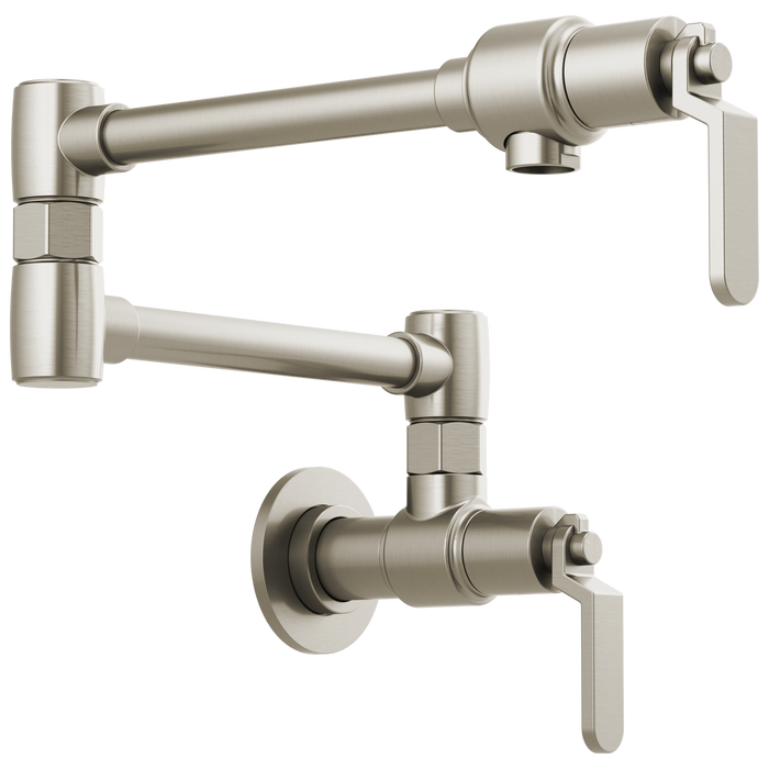 Brizo Litze 62844LF Wall Mount Pot Filler with Industrial Handle Kit, stainless