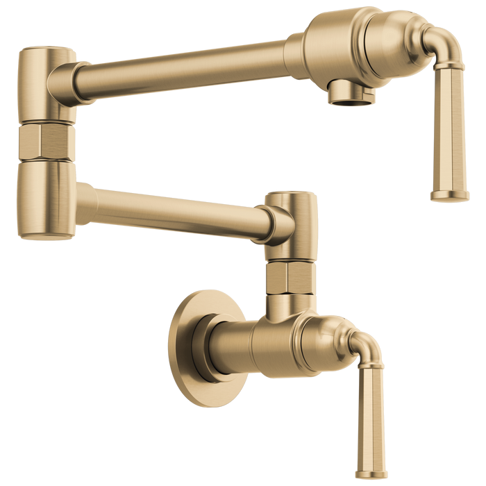 Brizo Rook 62874LF Wall Mount Pot Filler, luxe gold