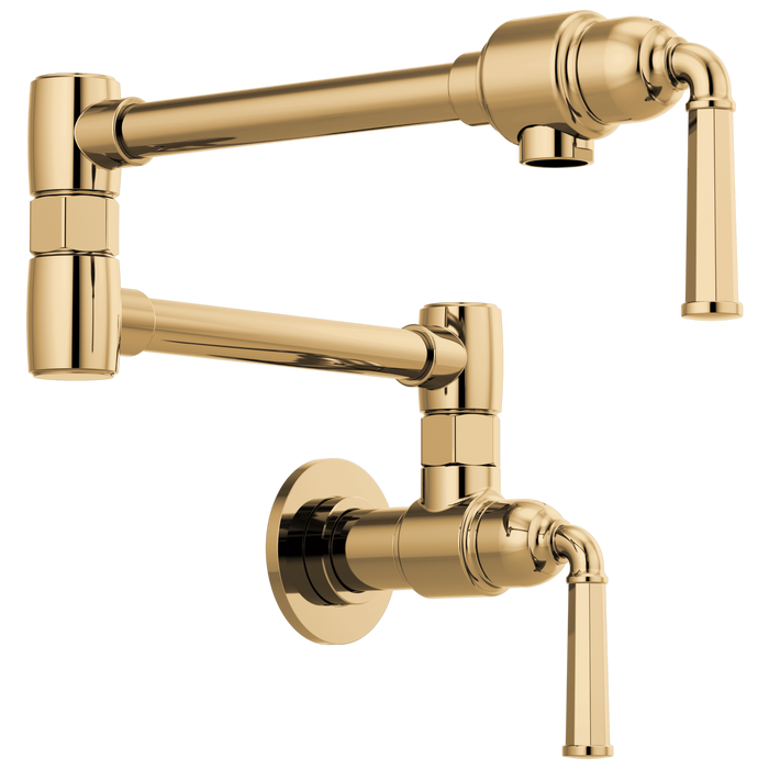 Brizo Rook 62874LF Wall Mount Pot Filler, polished gold