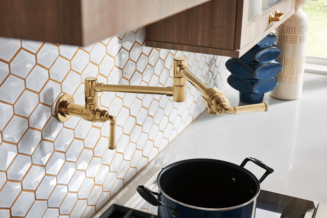 Brizo Rook 62874LF Wall Mount Pot Filler, polished gold - view 4