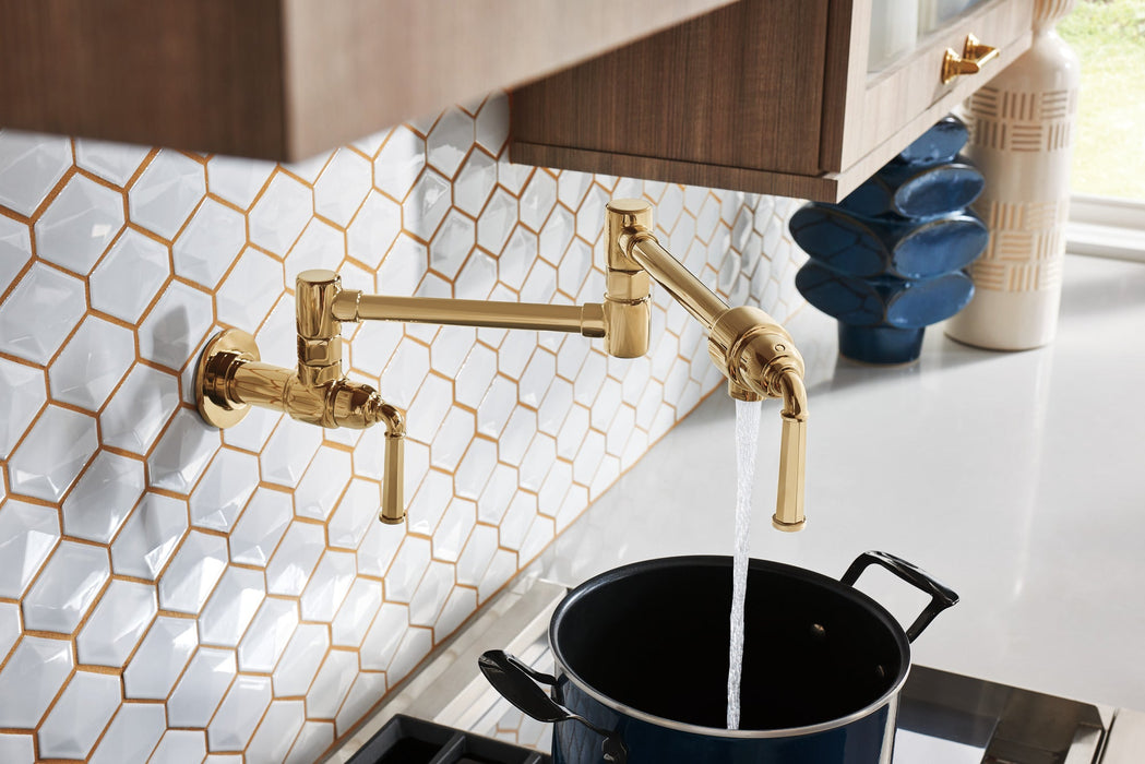 Brizo Rook 62874LF Wall Mount Pot Filler, polished gold - view 5
