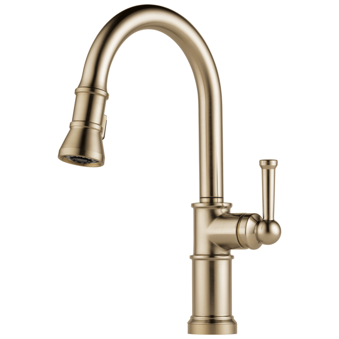 Brizo Artesso 63025LF Single Handle Pull-Down Kitchen Faucet, luxe gold