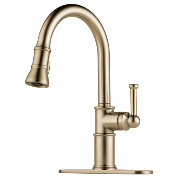 Brizo Artesso 63025LF Single Handle Pull-Down Kitchen Faucet, luxe gold - view 3