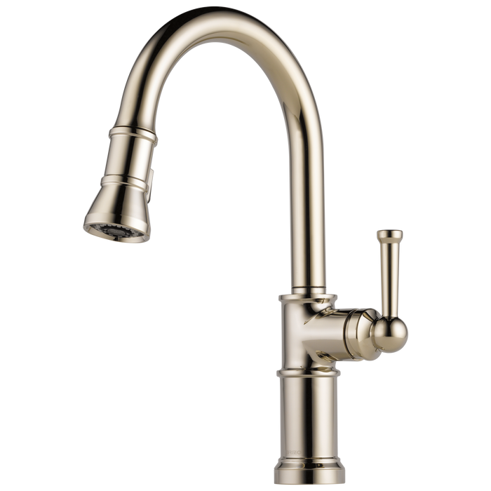 Brizo Artesso 63025LF Single Handle Pull-Down Kitchen Faucet, polished nickel