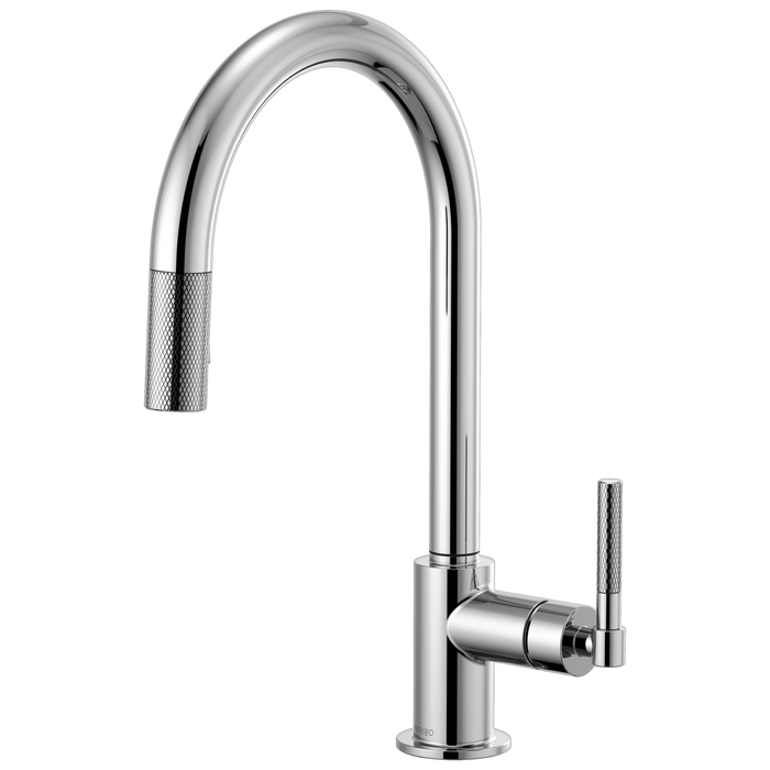 Brizo Litze 63043LF Pull-Down Faucet with Arc Spout and Knurled Handle, chrome
