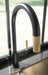 Brizo Litze 63043LF Pull-Down Faucet with Arc Spout and Knurled Handle, matte black luxe gold - view 5