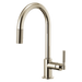 Brizo Litze 63043LF Pull-Down Faucet with Arc Spout and Knurled Handle, polished nickel - view 2