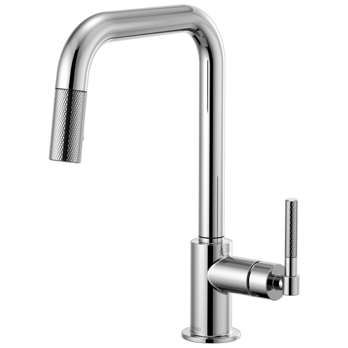 Brizo Litze 63053LF Pull-Down Faucet with Square Spout and Knurled Handle, chrome
