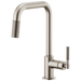 Brizo Litze 63053LF Pull-Down Faucet with Square Spout and Knurled Handle, stainless