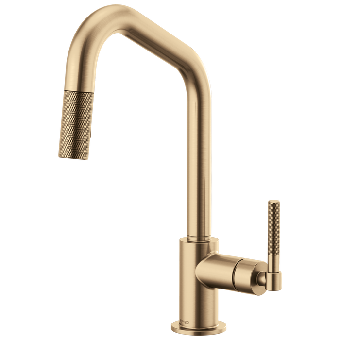 Brizo Litze 63063LF Pull-Down Faucet with Angled Spout and Knurled Handle