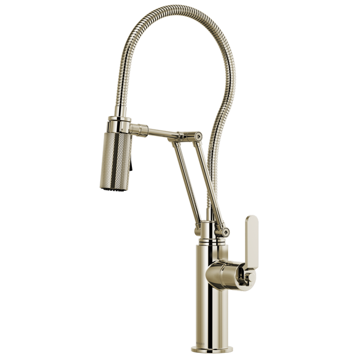 Brizo Litze 63144LF Articulating Faucet With Finished Hose, polished nickel